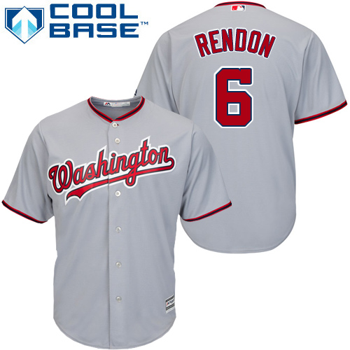 Nationals #6 Anthony Rendon Grey Cool Base Stitched Youth MLB Jersey - Click Image to Close
